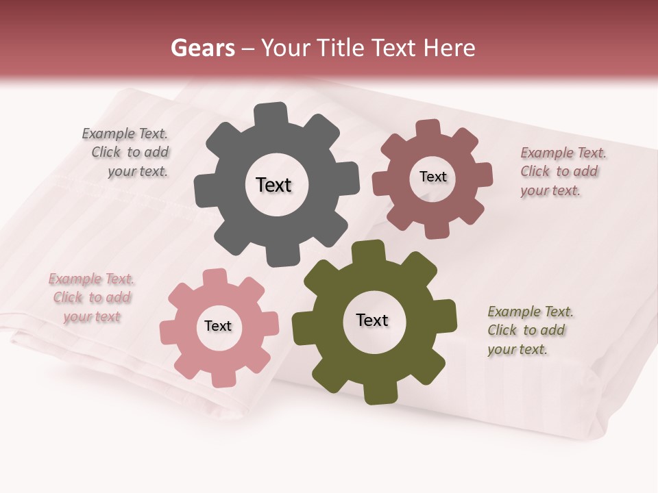 White Background Bedding Bed Sheet PowerPoint Template