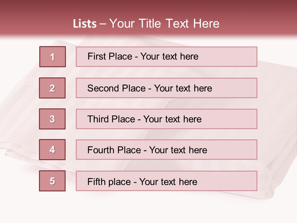 White Background Bedding Bed Sheet PowerPoint Template