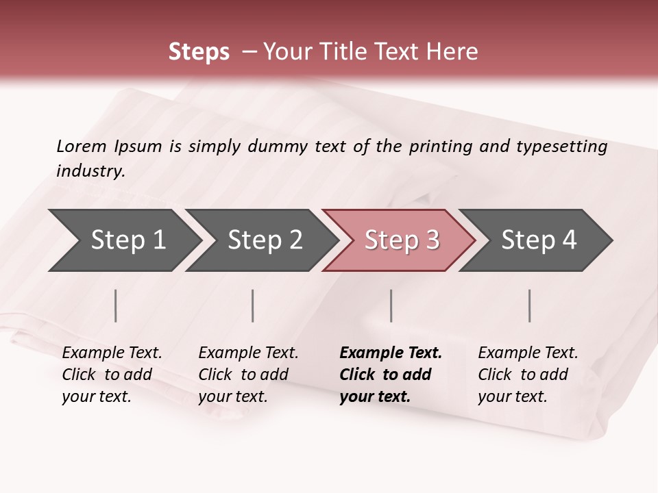 White Background Bedding Bed Sheet PowerPoint Template