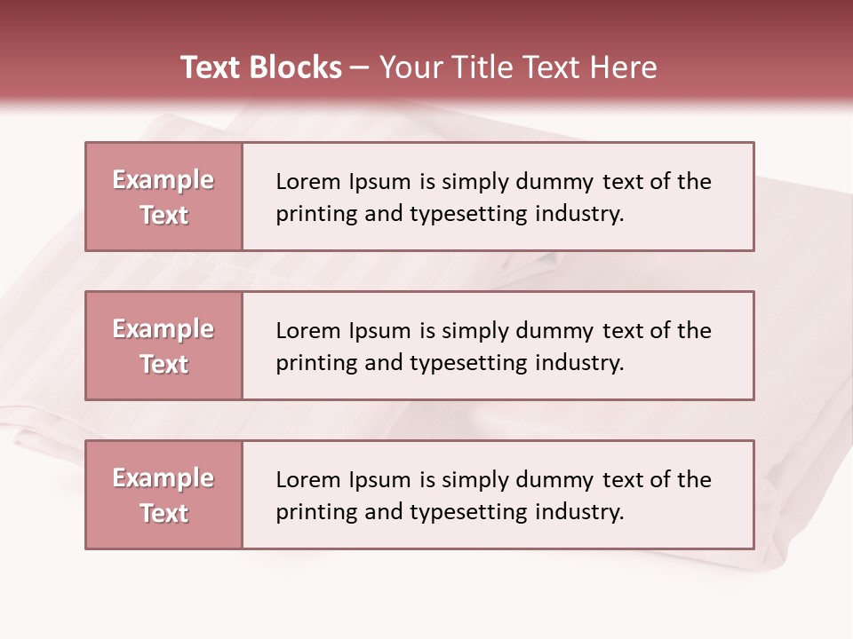 White Background Bedding Bed Sheet PowerPoint Template