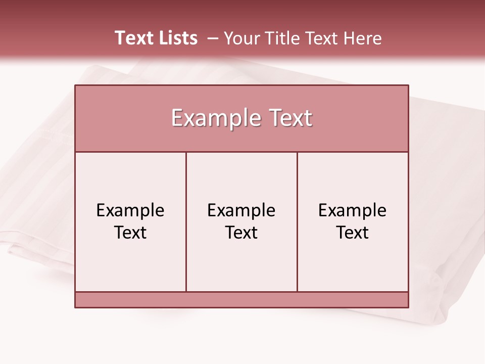 White Background Bedding Bed Sheet PowerPoint Template