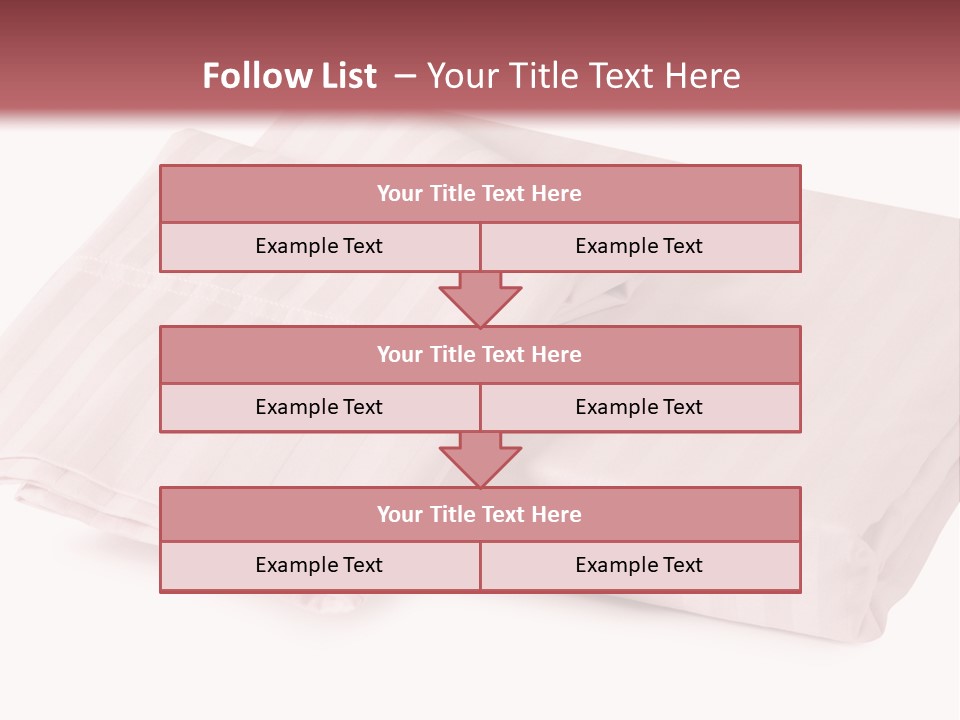 White Background Bedding Bed Sheet PowerPoint Template