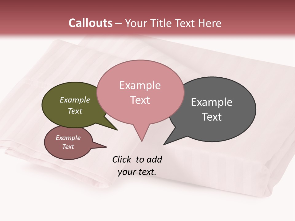 White Background Bedding Bed Sheet PowerPoint Template