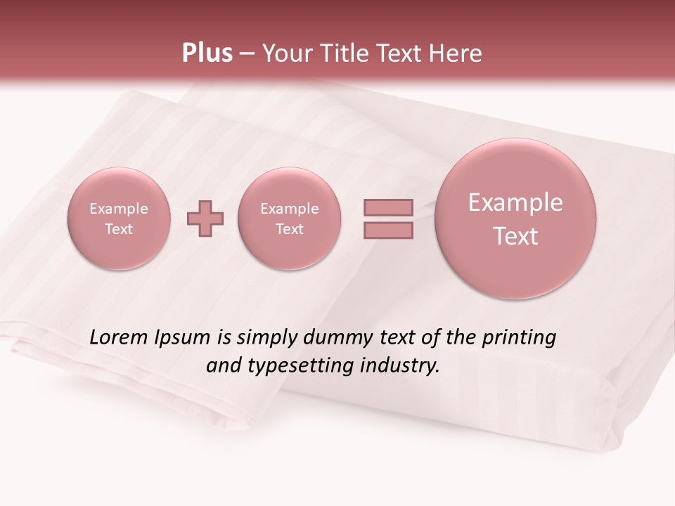 White Background Bedding Bed Sheet PowerPoint Template