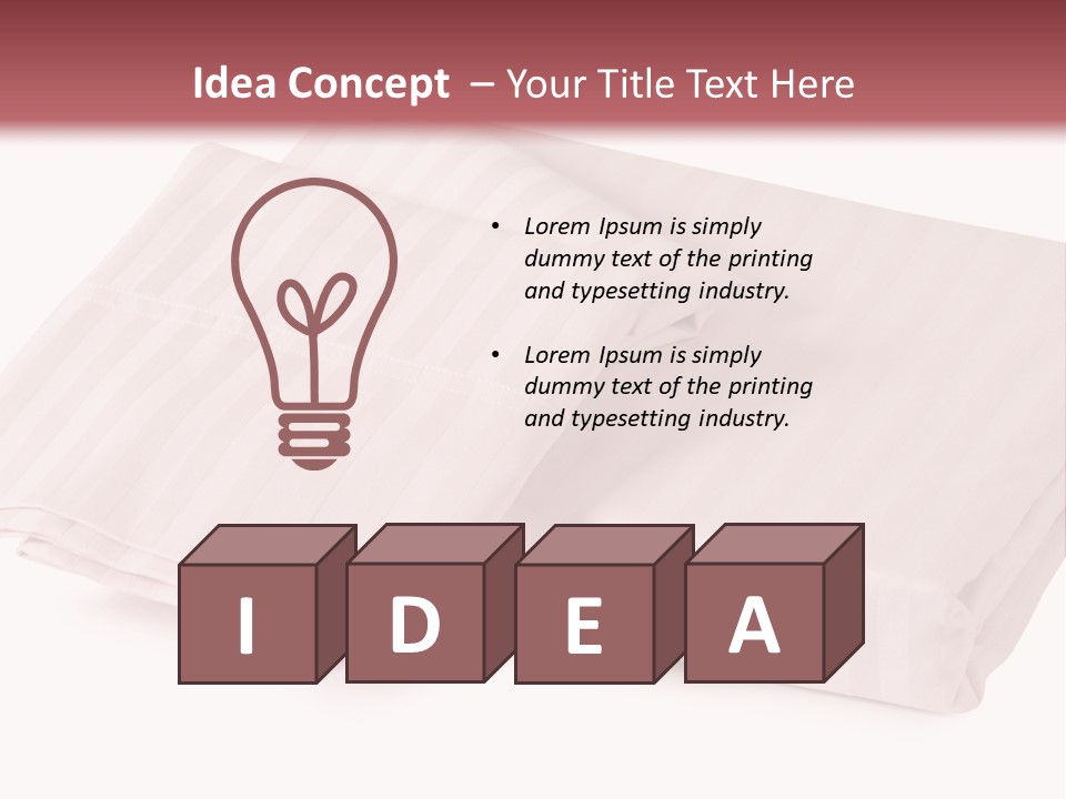 White Background Bedding Bed Sheet PowerPoint Template