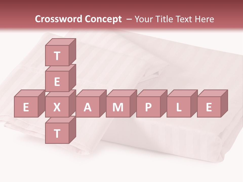 White Background Bedding Bed Sheet PowerPoint Template