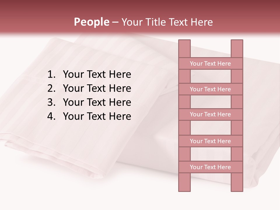 White Background Bedding Bed Sheet PowerPoint Template