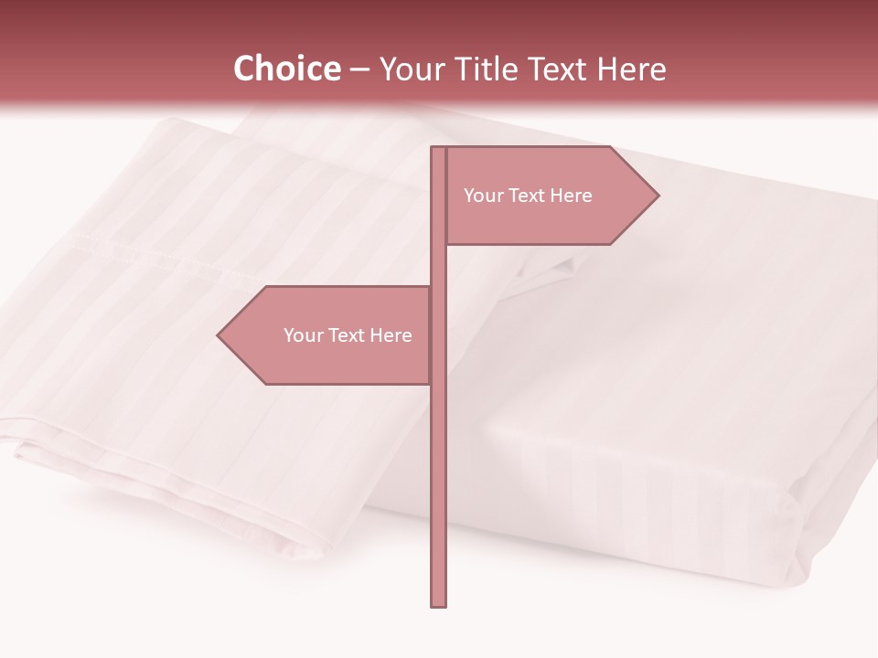 White Background Bedding Bed Sheet PowerPoint Template