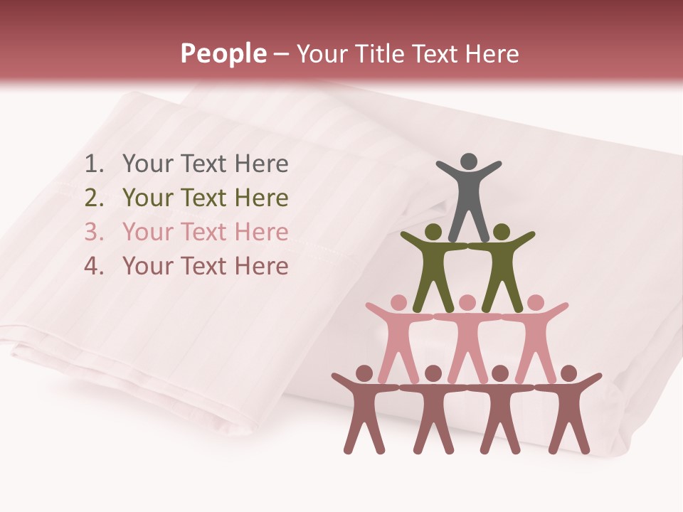 White Background Bedding Bed Sheet PowerPoint Template