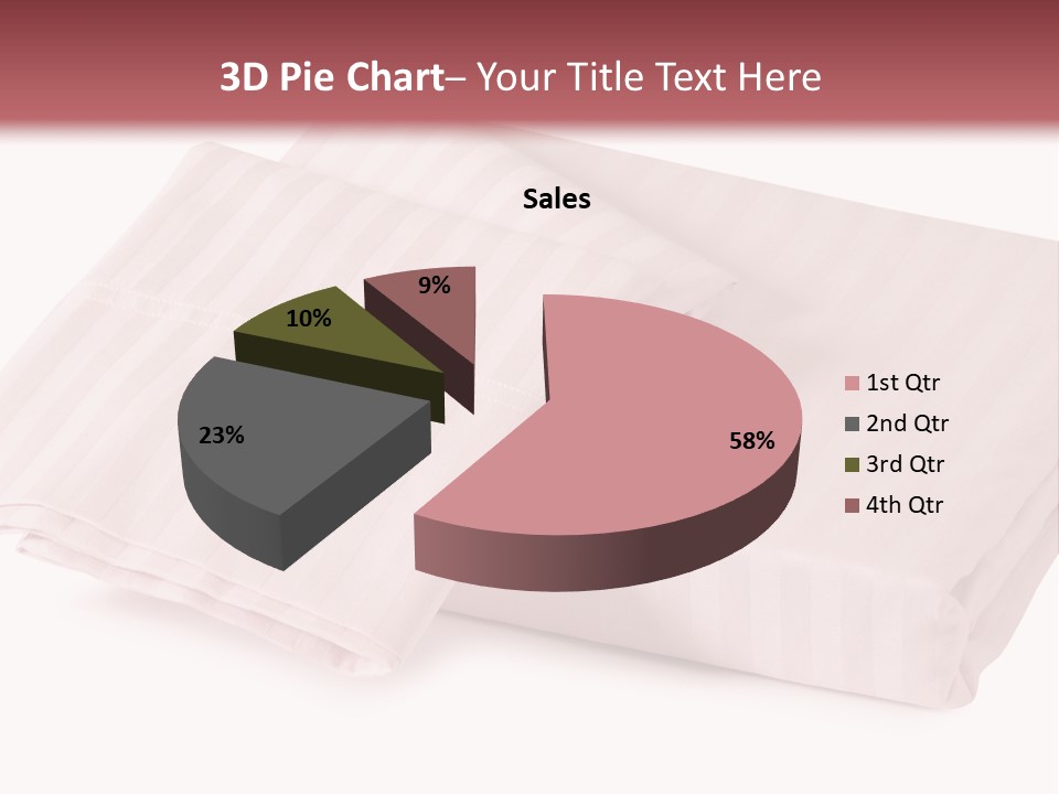 White Background Bedding Bed Sheet PowerPoint Template