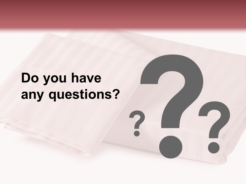 White Background Bedding Bed Sheet PowerPoint Template