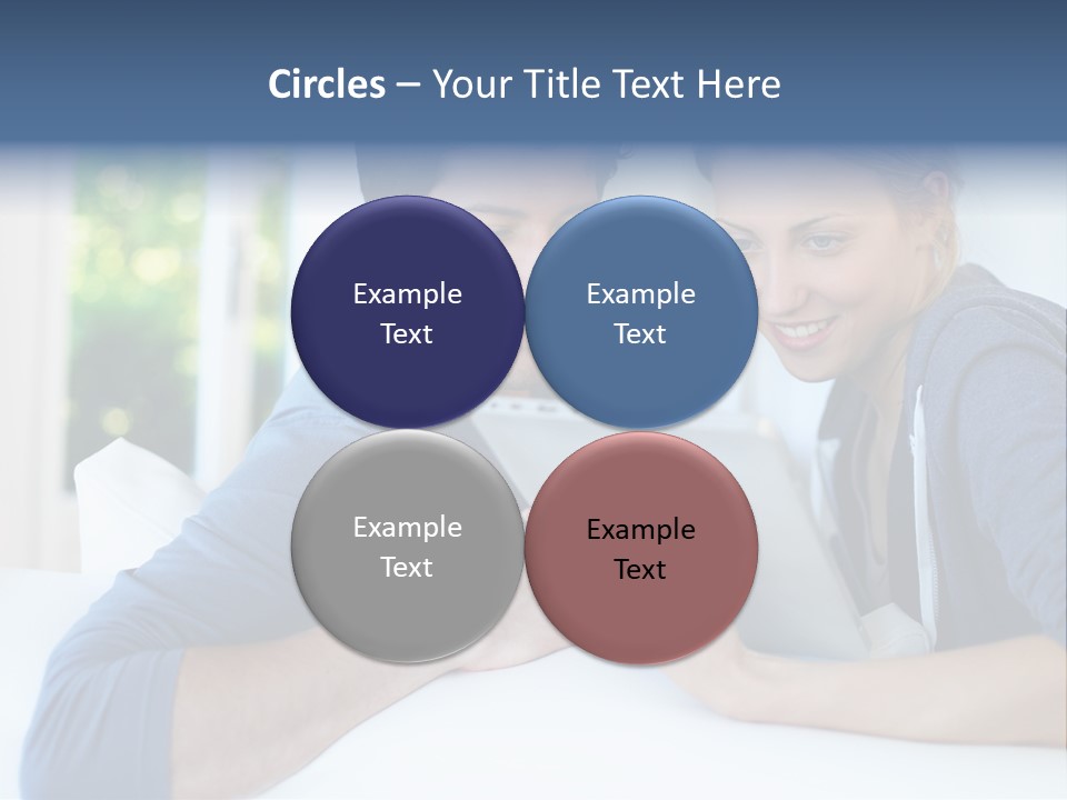 Man Websurfing Young PowerPoint Template