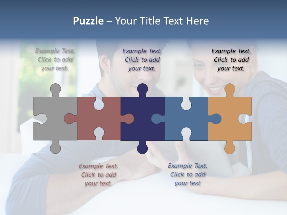 Man Websurfing Young PowerPoint Template