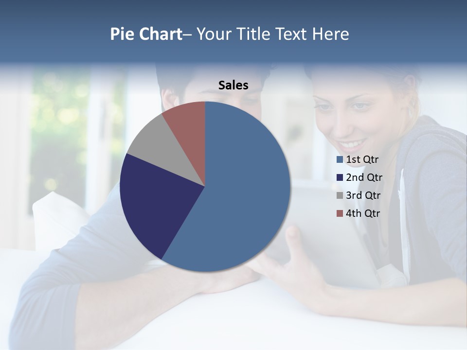 Man Websurfing Young PowerPoint Template