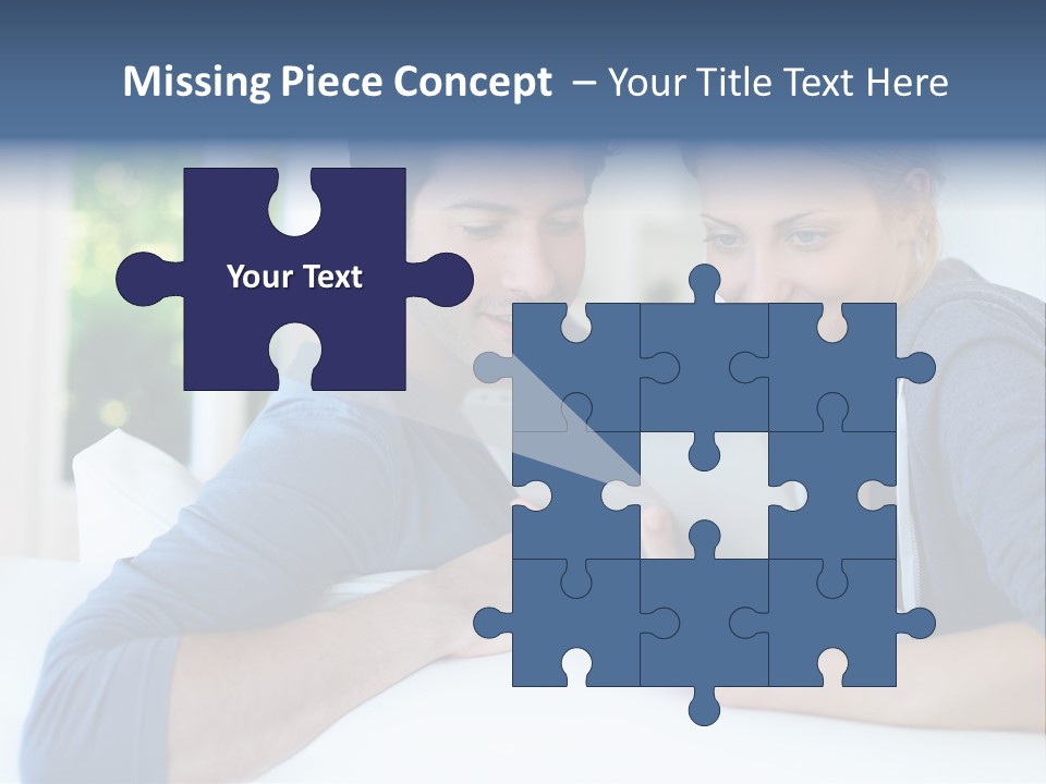 Man Websurfing Young PowerPoint Template