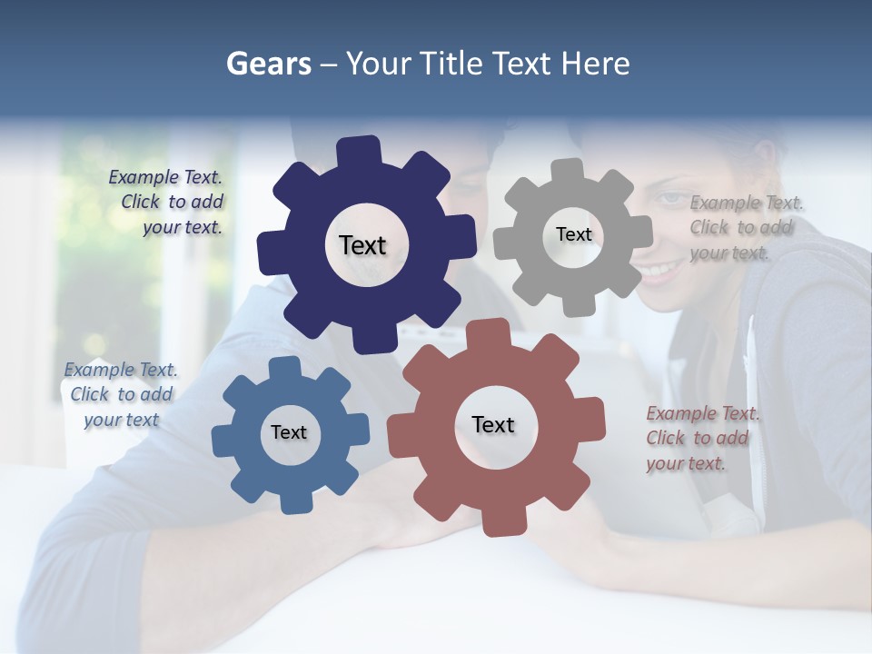 Man Websurfing Young PowerPoint Template