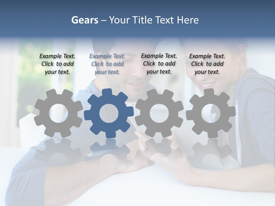Man Websurfing Young PowerPoint Template