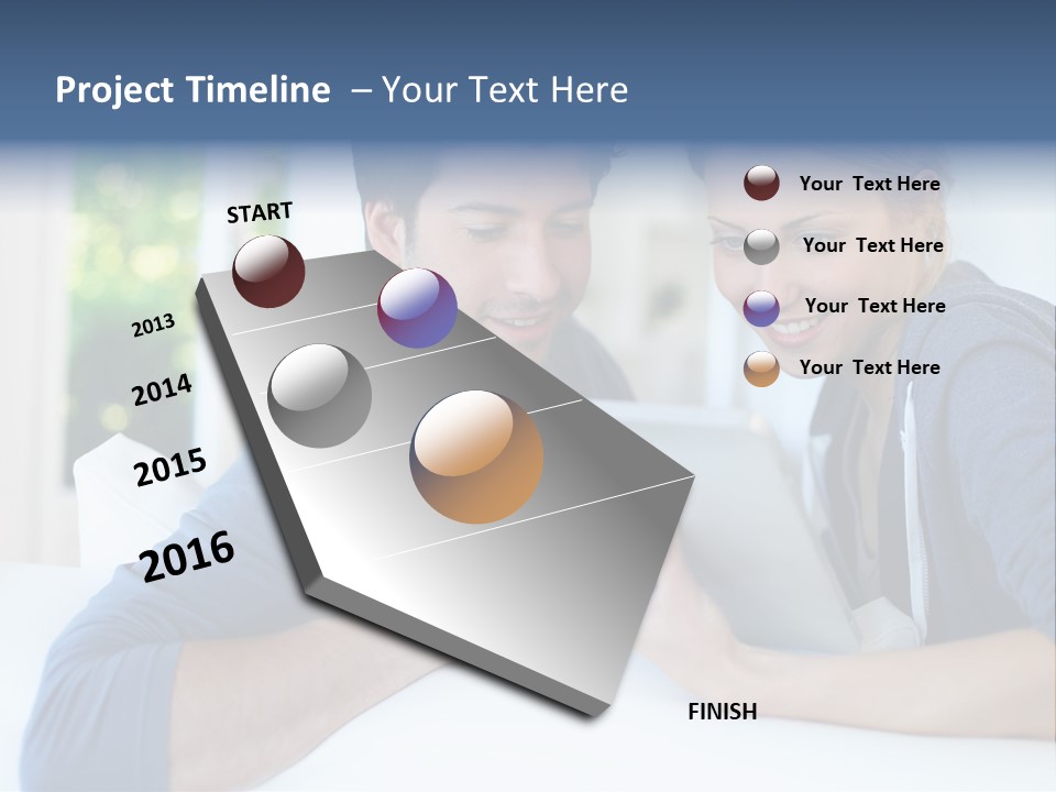 Man Websurfing Young PowerPoint Template