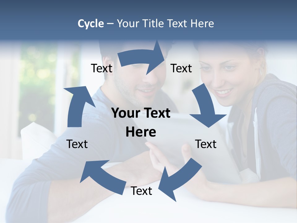 Man Websurfing Young PowerPoint Template