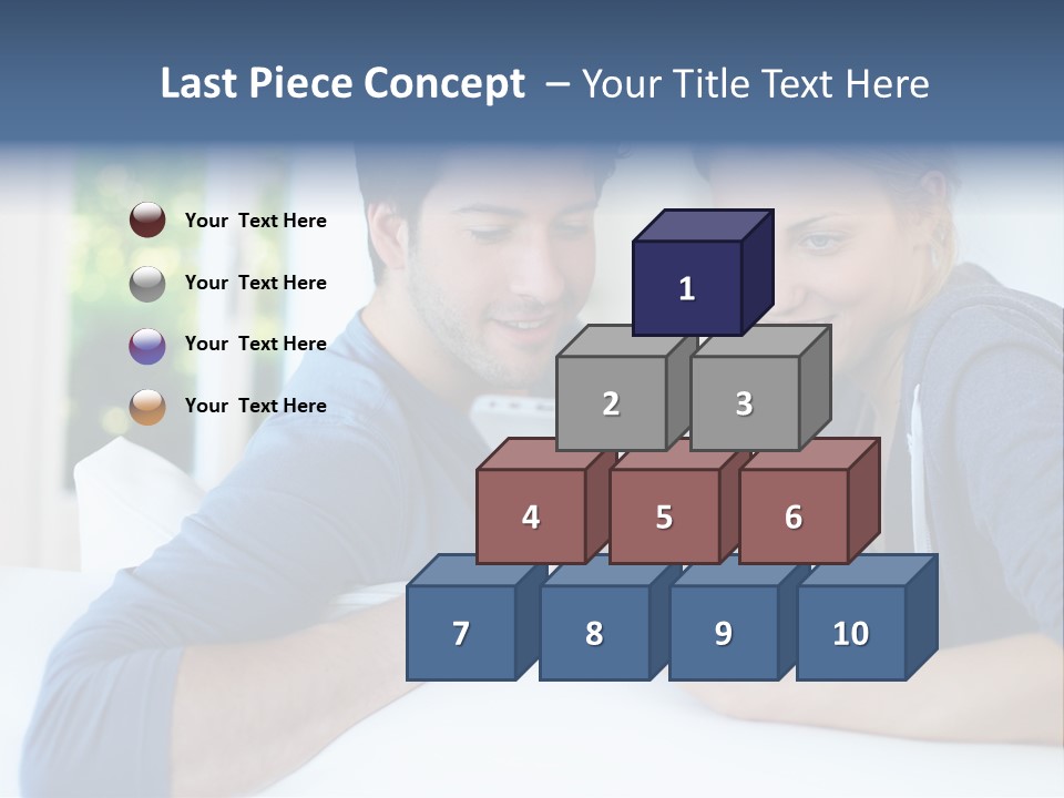 Man Websurfing Young PowerPoint Template