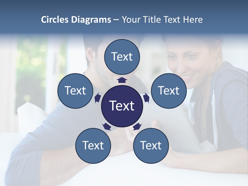 Man Websurfing Young PowerPoint Template