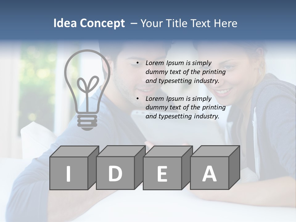 Man Websurfing Young PowerPoint Template