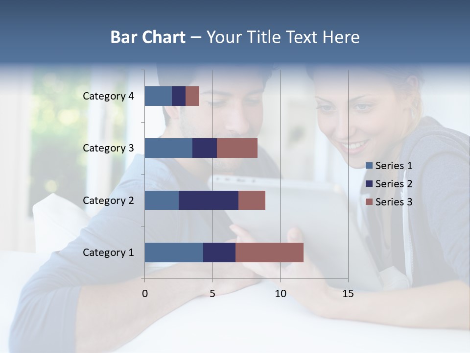 Man Websurfing Young PowerPoint Template