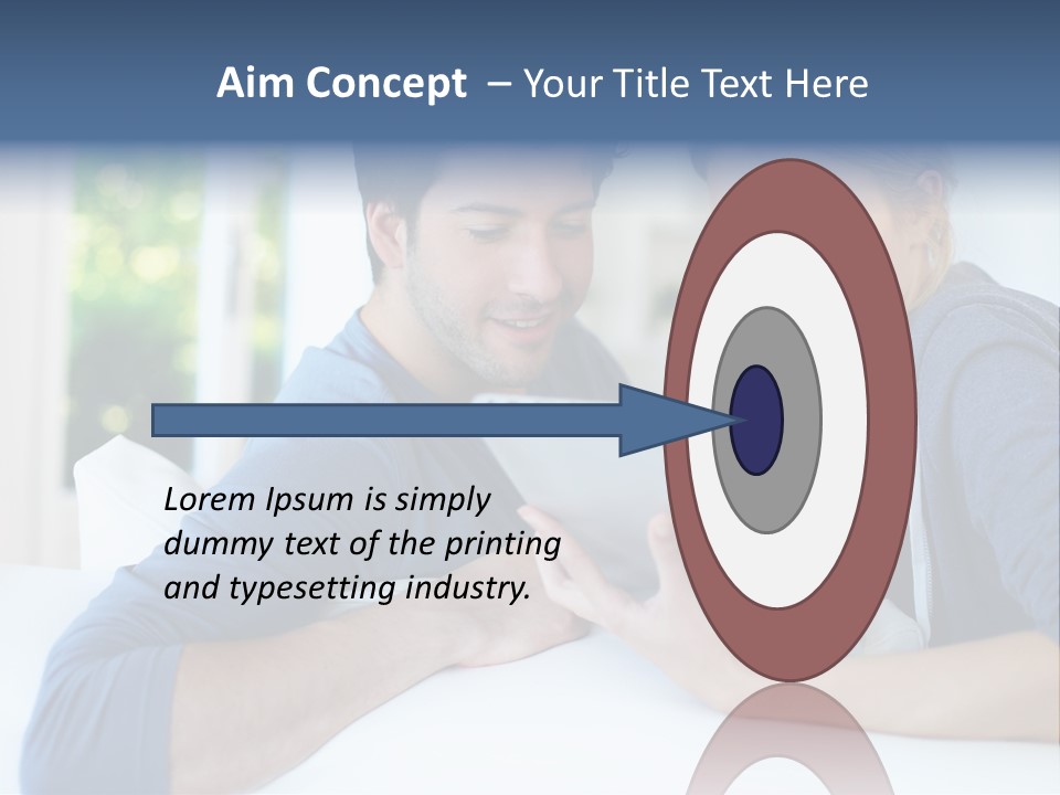 Man Websurfing Young PowerPoint Template