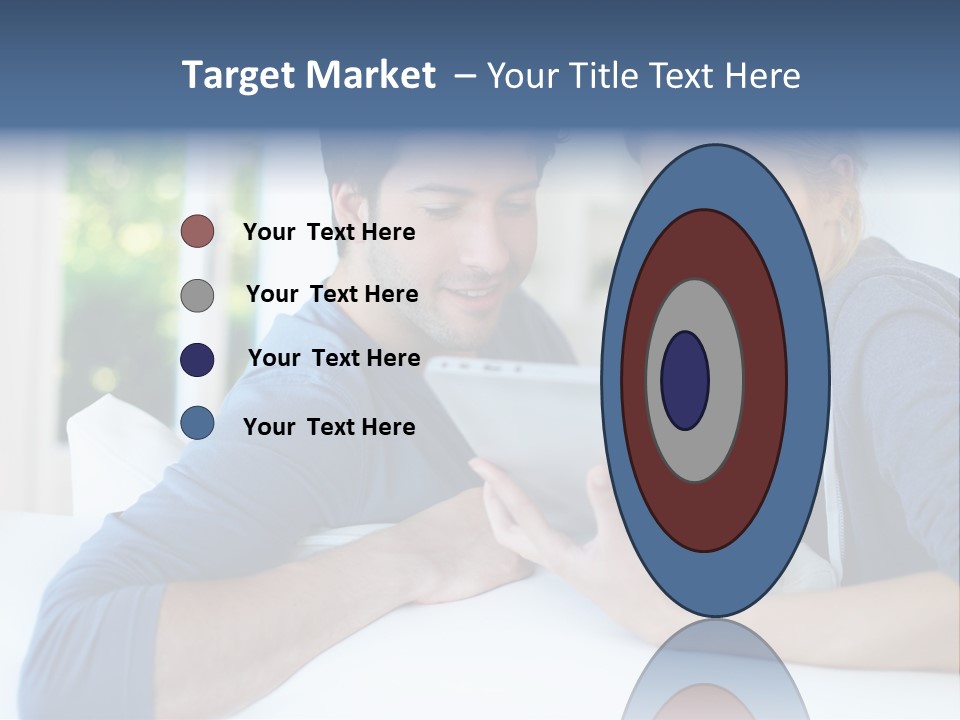 Man Websurfing Young PowerPoint Template