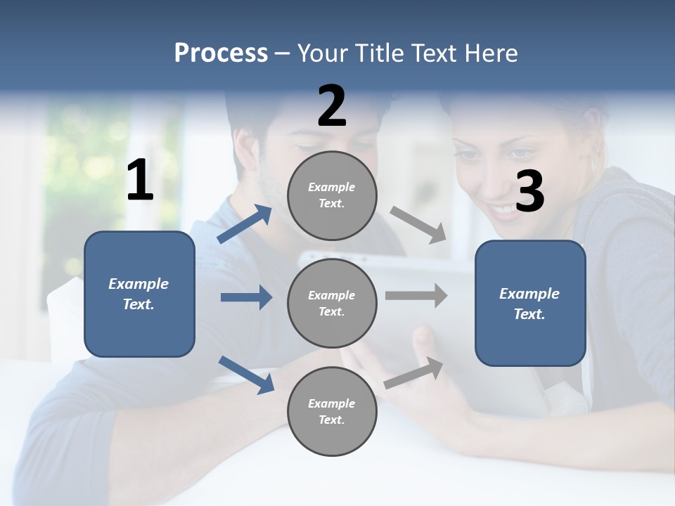 Man Websurfing Young PowerPoint Template