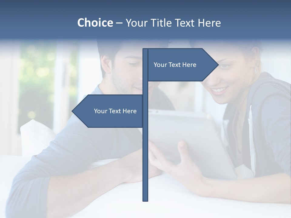 Man Websurfing Young PowerPoint Template