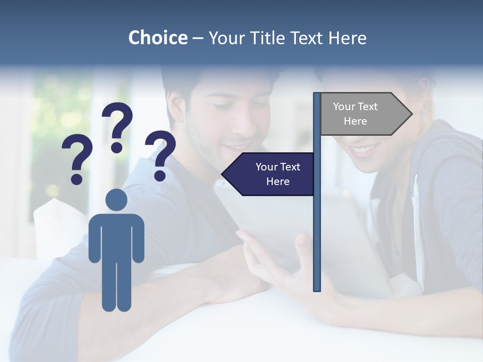 Man Websurfing Young PowerPoint Template
