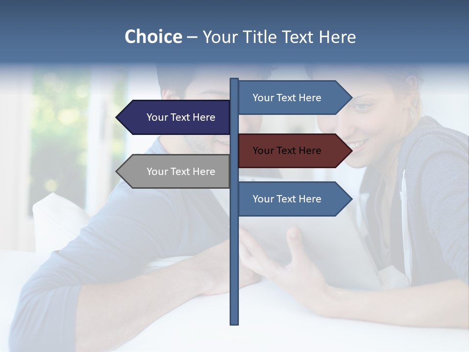 Man Websurfing Young PowerPoint Template