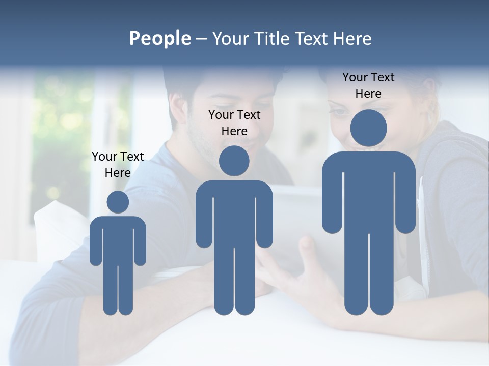 Man Websurfing Young PowerPoint Template