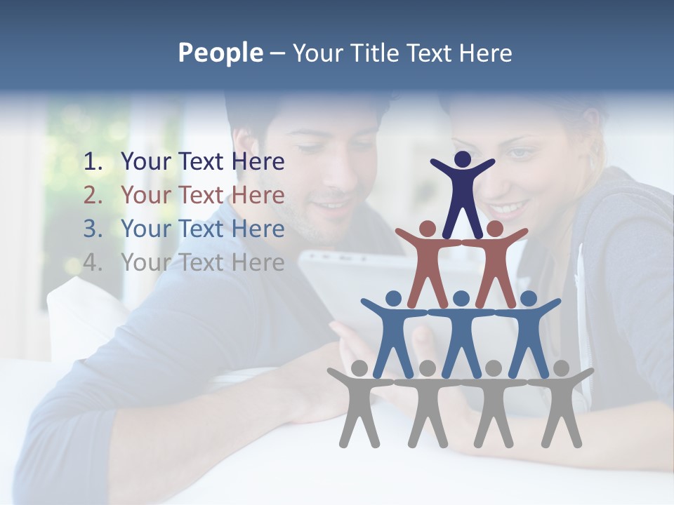 Man Websurfing Young PowerPoint Template