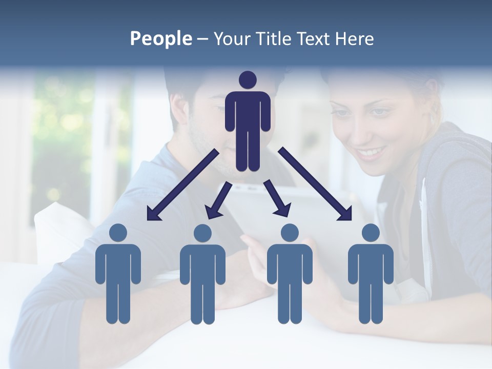 Man Websurfing Young PowerPoint Template