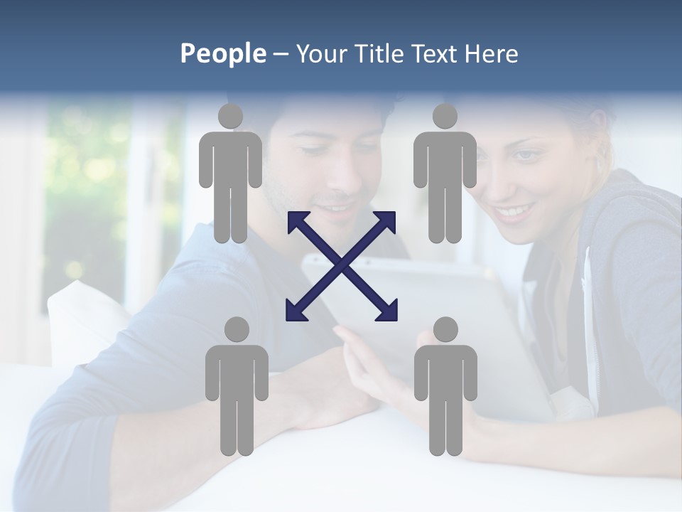 Man Websurfing Young PowerPoint Template