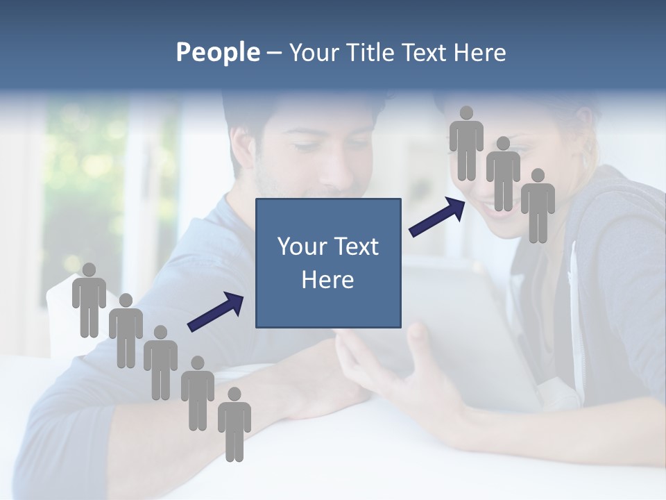 Man Websurfing Young PowerPoint Template