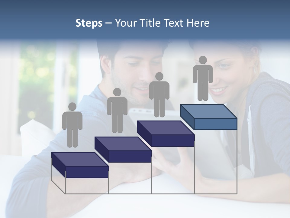 Man Websurfing Young PowerPoint Template