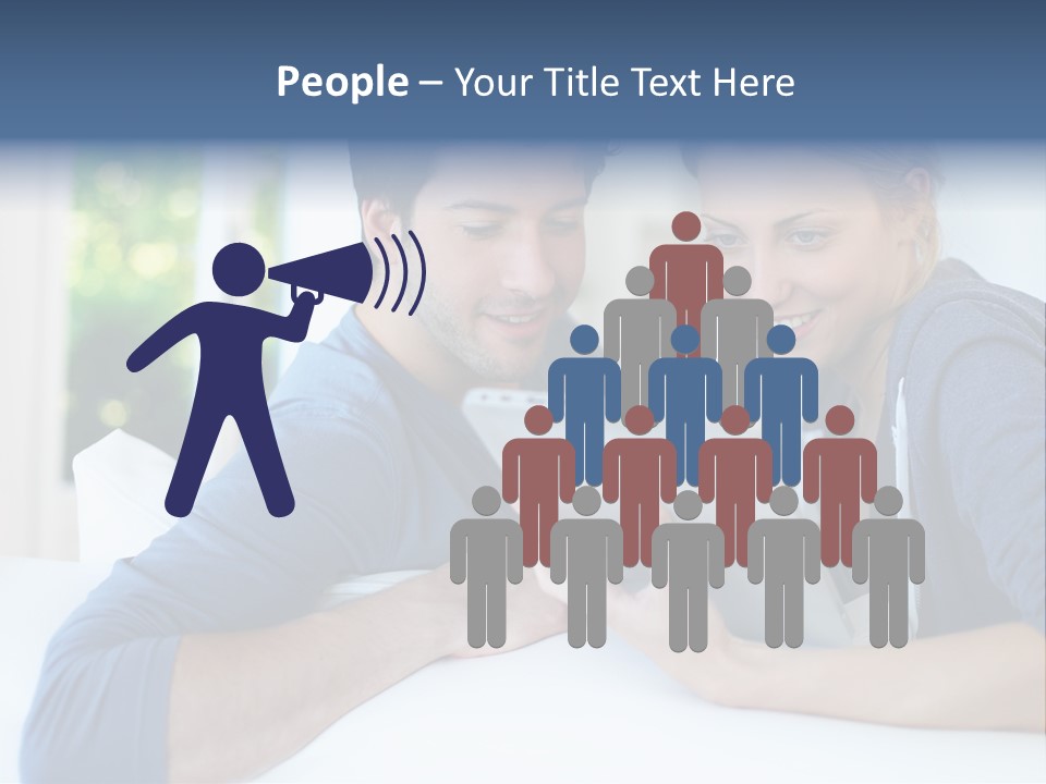 Man Websurfing Young PowerPoint Template