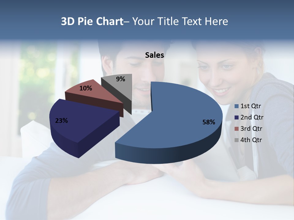Man Websurfing Young PowerPoint Template