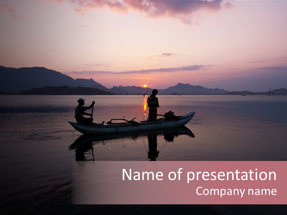 Sunset Sea Exotic PowerPoint Template