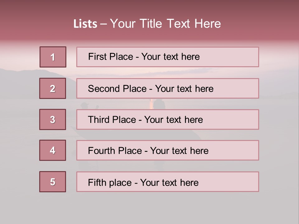 Sunset Sea Exotic PowerPoint Template