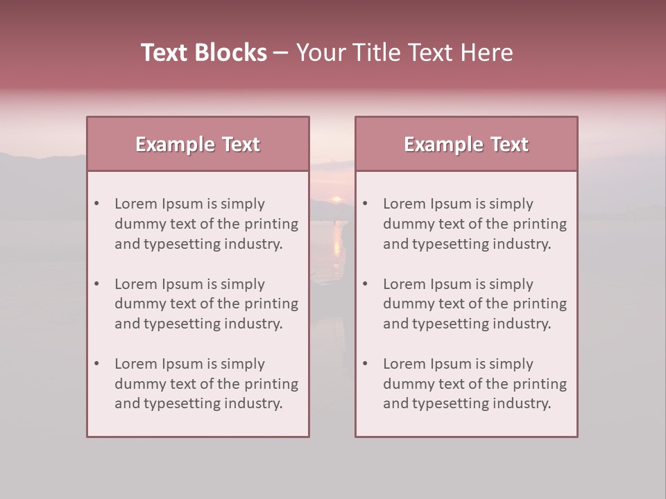 Sunset Sea Exotic PowerPoint Template