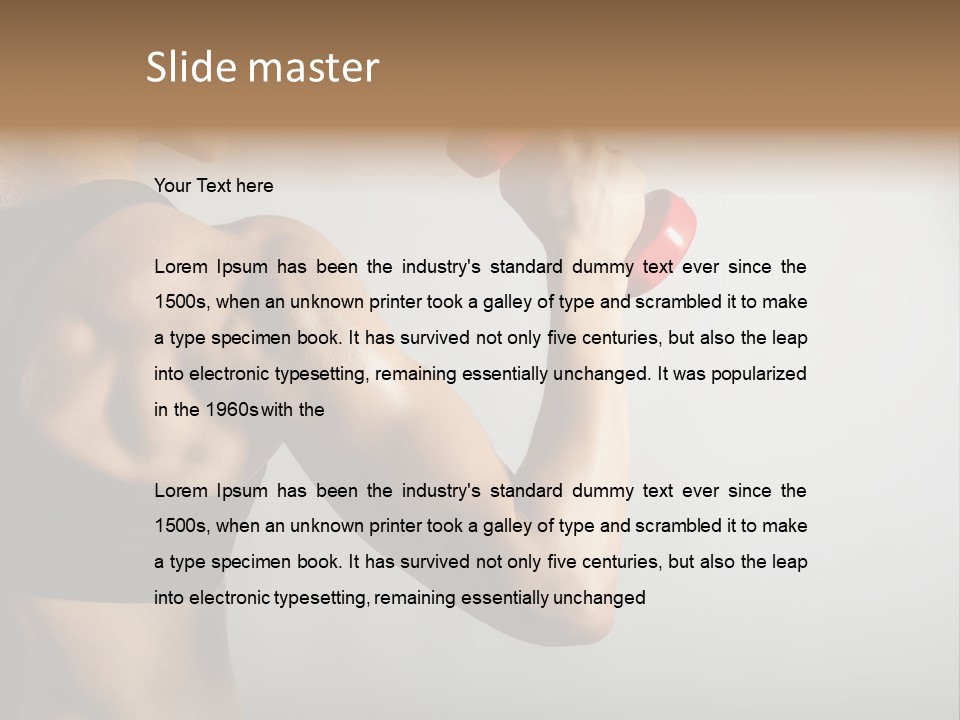Strength Sports Training Caucasian PowerPoint Template