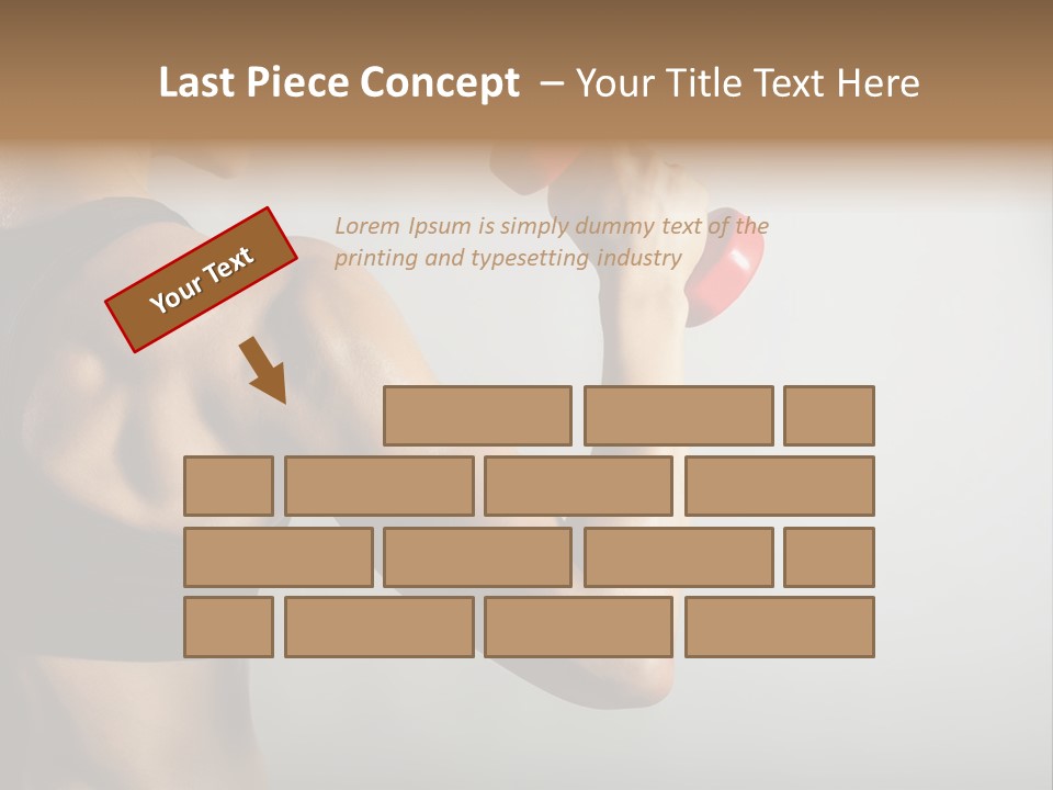Strength Sports Training Caucasian PowerPoint Template