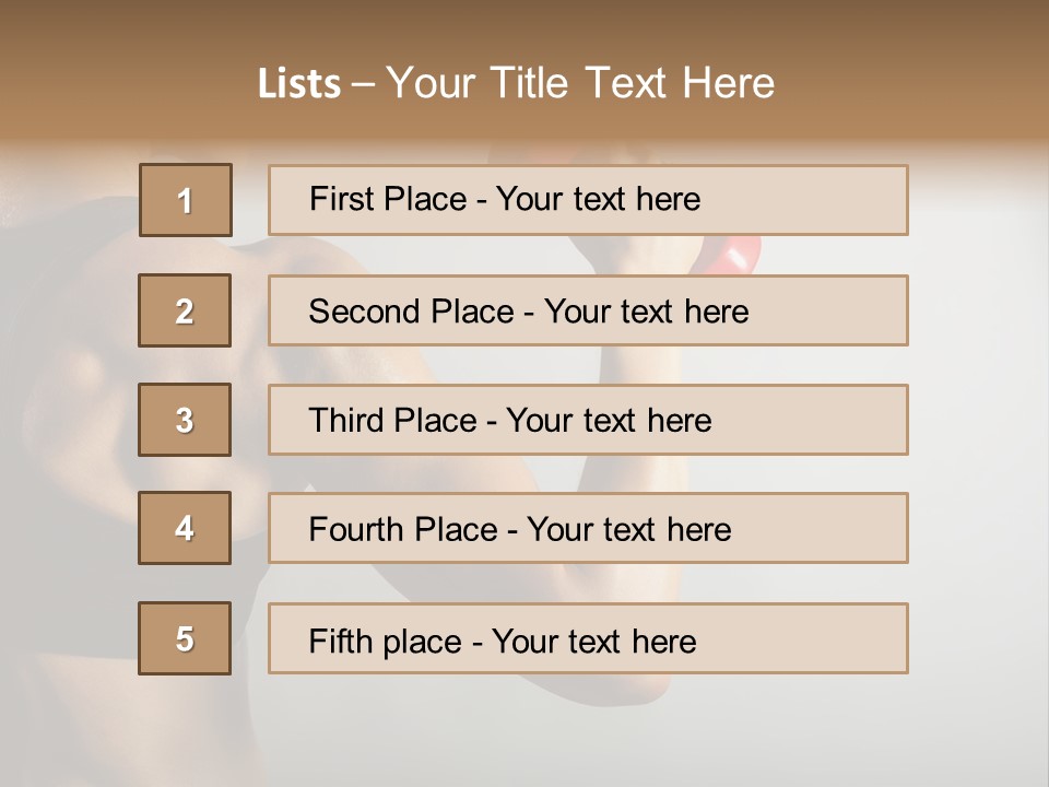 Strength Sports Training Caucasian PowerPoint Template