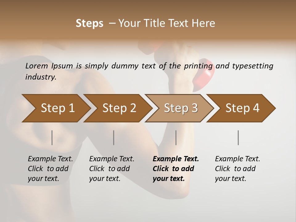 Strength Sports Training Caucasian PowerPoint Template