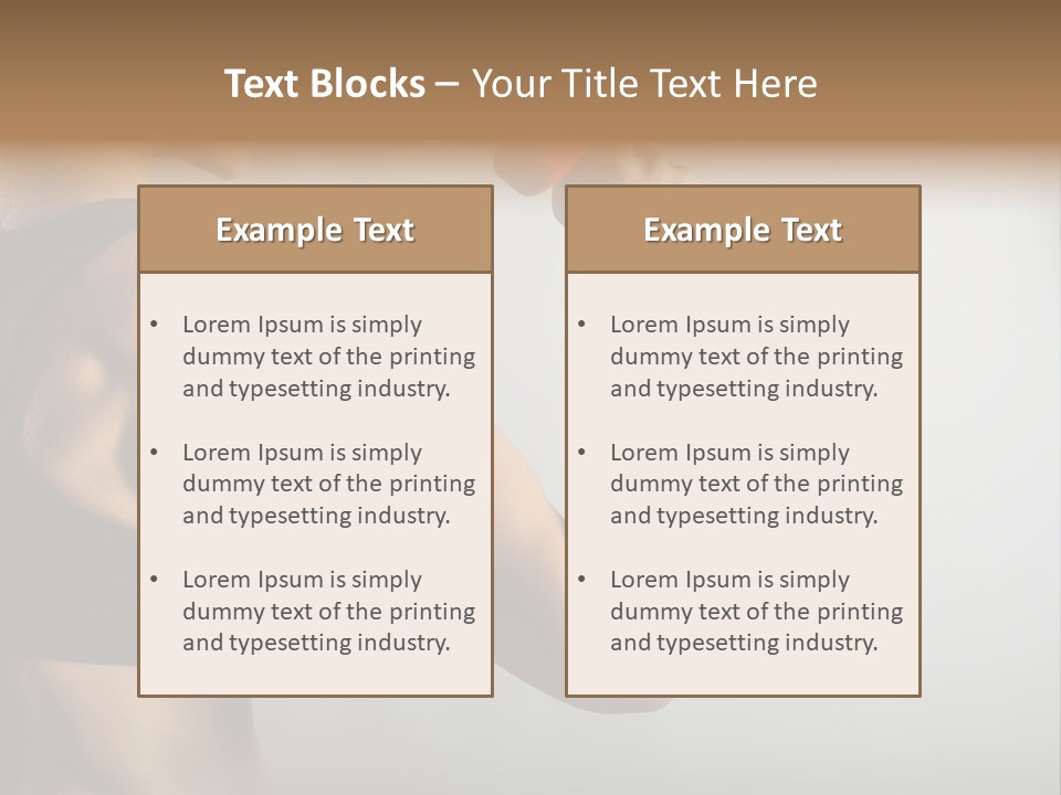 Strength Sports Training Caucasian PowerPoint Template