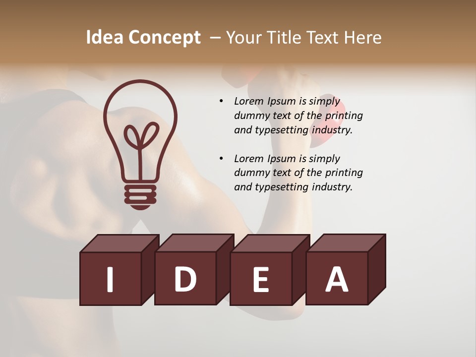 Strength Sports Training Caucasian PowerPoint Template